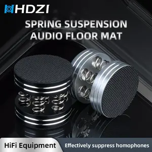 Precision all-aluminum spring isolation feet reduce resonance and vibration for clearer audio. Anti-slip, stable, and perfect for turntables, amps, and speakers.