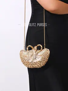 Elegant Crystal Diamond Evening Bag, Handmade Metal Rhinestone Clutch, Perfect for Weddings, Parties, Banquets, No Phone Slot