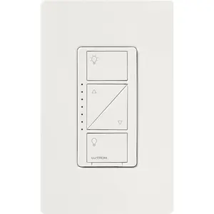 Lutron Caseta Original In-Wall Smart Dimmer Switch PRO, Neutral Optional, 250W LED or 1000VA, MLV, 120V, Single-Pole/3-Way, PD-10NXD-WH, White