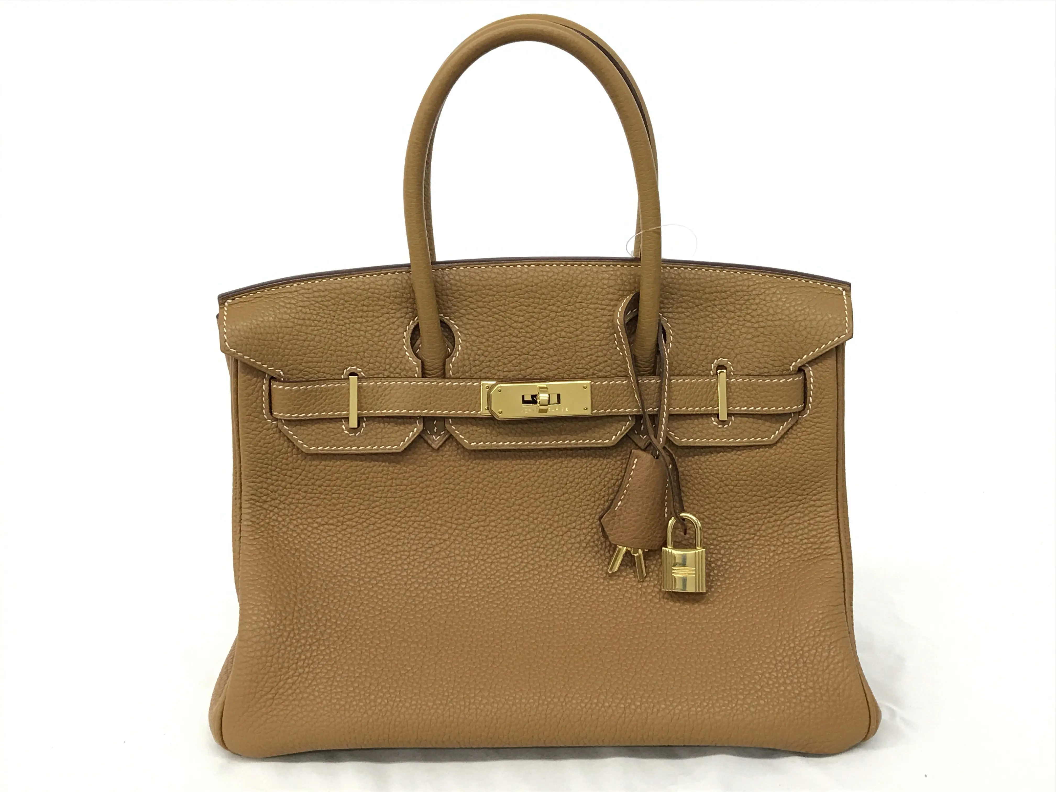 Pre-owned HERMÈS 1 Top Handle Bags Hermes Togo Birkin 30 Gold w/ Gold Hardware