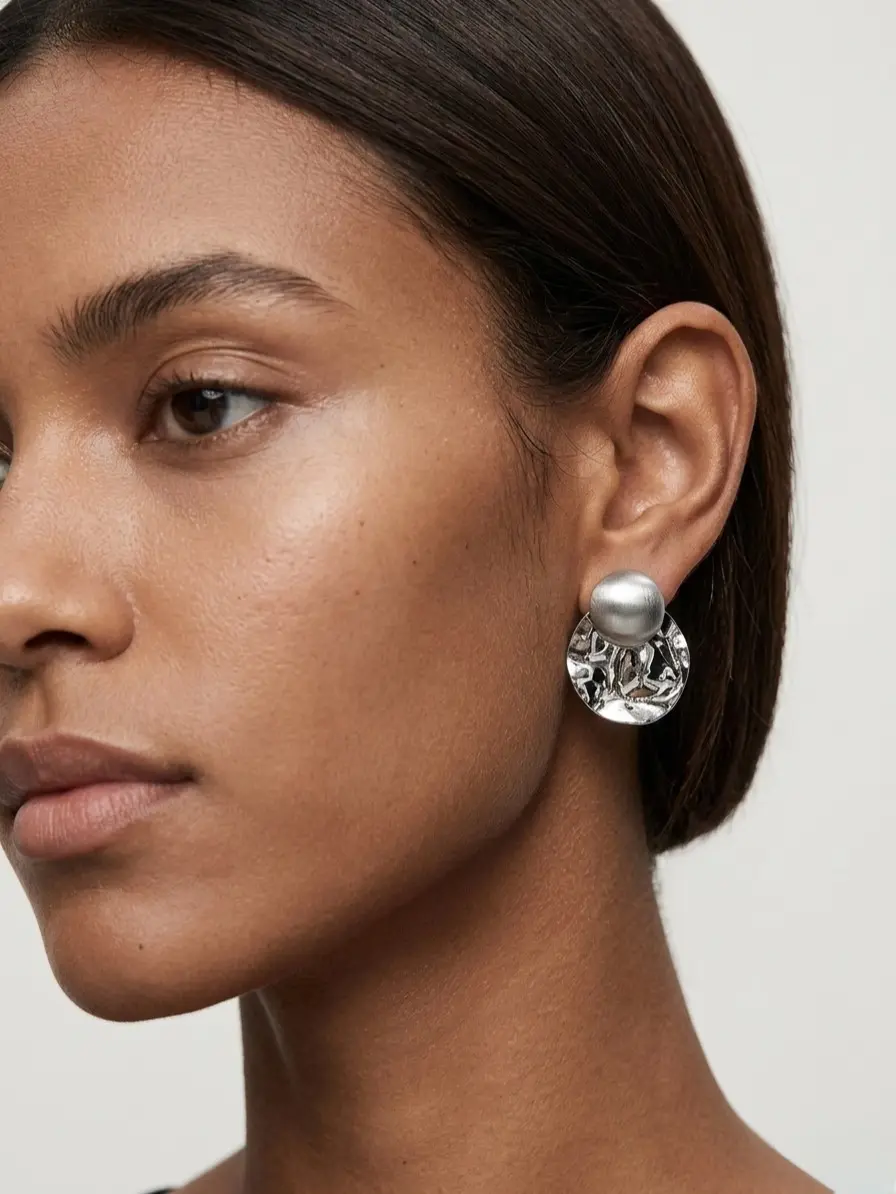 Orb Drop Sculpt Earrings