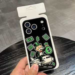 Dollar Alec Monopoly Man Phone Case For IPhone 17 16 15 14 13 12 11 Pro Max  Pro  Air Plus Black Soft Shell