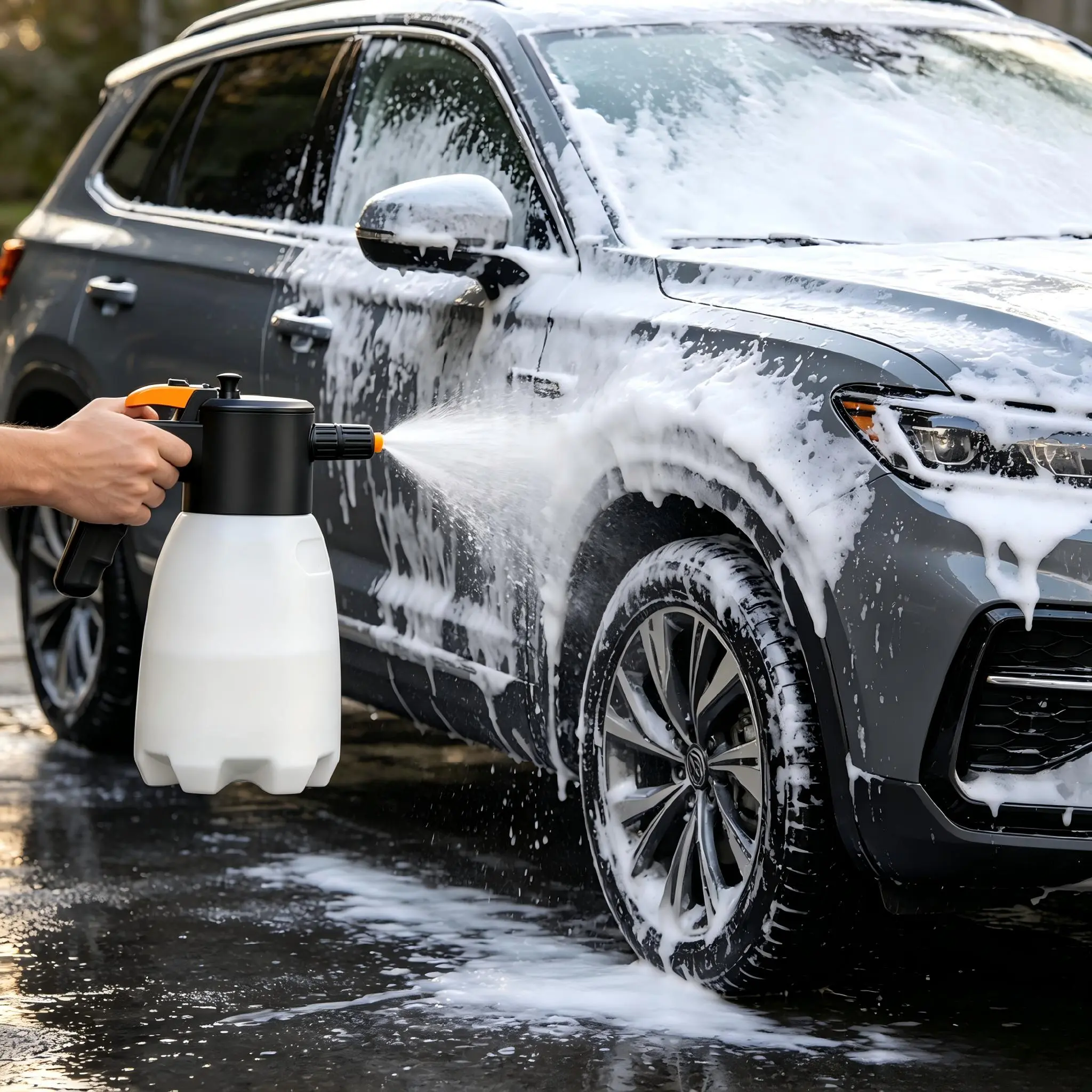 【DealsForYouDays】Electric Car Foam Sprayer, USB Charging, 1.5L Large Capacity Foam Sprayer, Car Washing Set - Portable Handheld Pressurized Car Wash Foam Gun for Home, Garden, Car Detailing and Cleaning - Car Wash Accessories! #summerfinds