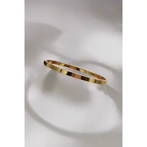 Simple Thin Stainless Steel Hinged Bangle Bracelet