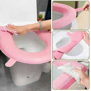 2026 Newest EVA Toilet Seat Cushion, Soft Reusable Waterproof Toilet Pad with Anti-Slip Design, Washable & Portable for Home Travel, Comfortable Seat for Elderly & Kids