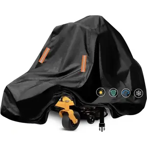 Outdoor Zero-Turn Mower Cover ,Durable 210D Tearproof Anti-UV Zero Turn Covers, Riding Lawn Tractor Covers Up to 60" Decks,Secure Straps,79"Lx46"Wx55"H-Essential