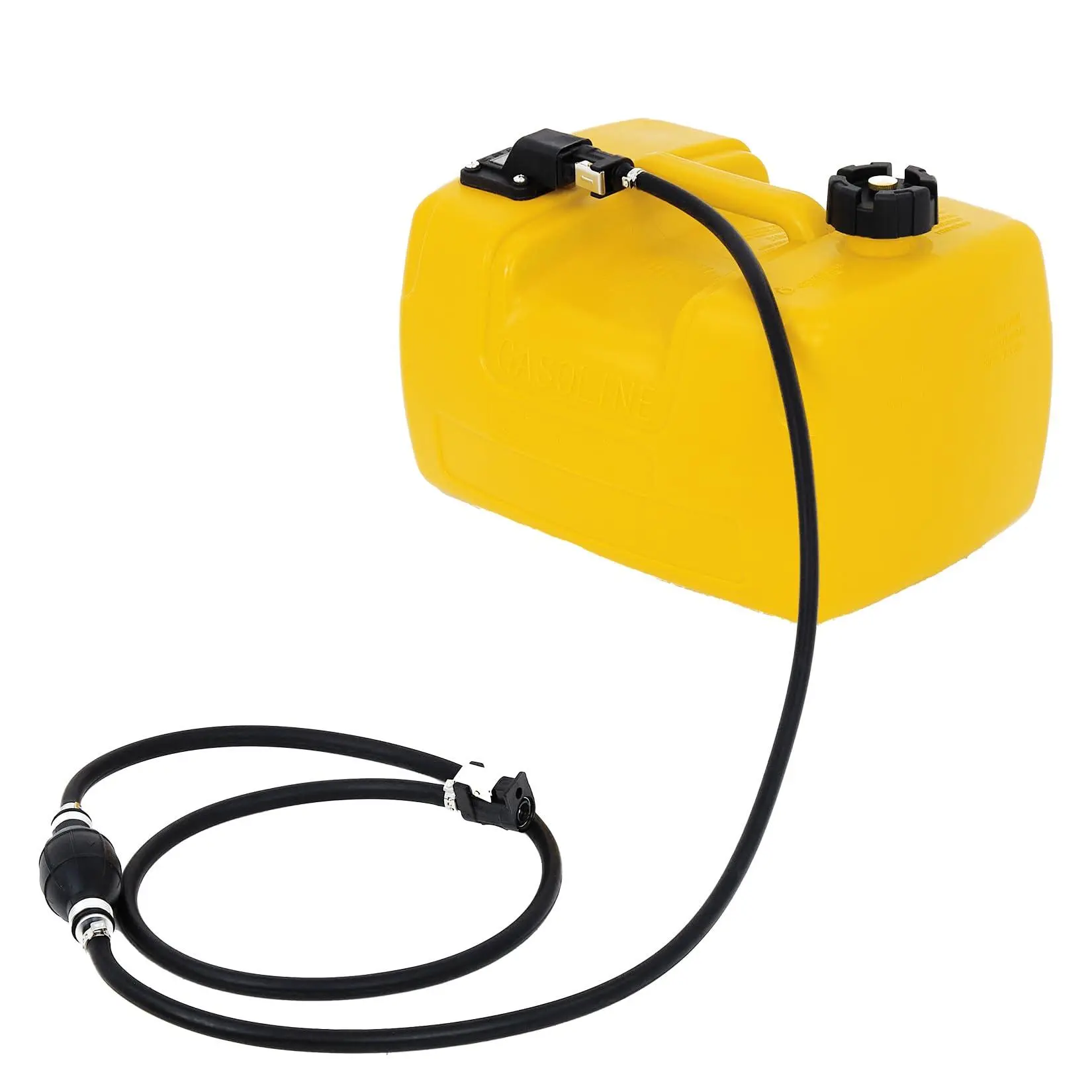 3 Gallon Marine Portable Boat Gas Tank with i-Shaped Handle, Fuel Level Indicator & Built-in Filter, High-Quality Outboard boat Fuel Tank with Sealing/Venting Modes
