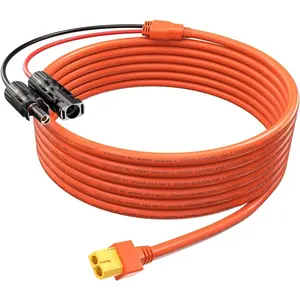 12AWG Solar to XT60 Charge Extension Cable 26.4FT 8M, Connector Adapter for Panel, LiFePO4 Battery RV Portable Power Station Ecoflow Generator