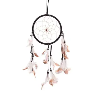 15" Traditional Dream Catcher with Feathers Wall or Car Hanging Ornament Single Circle