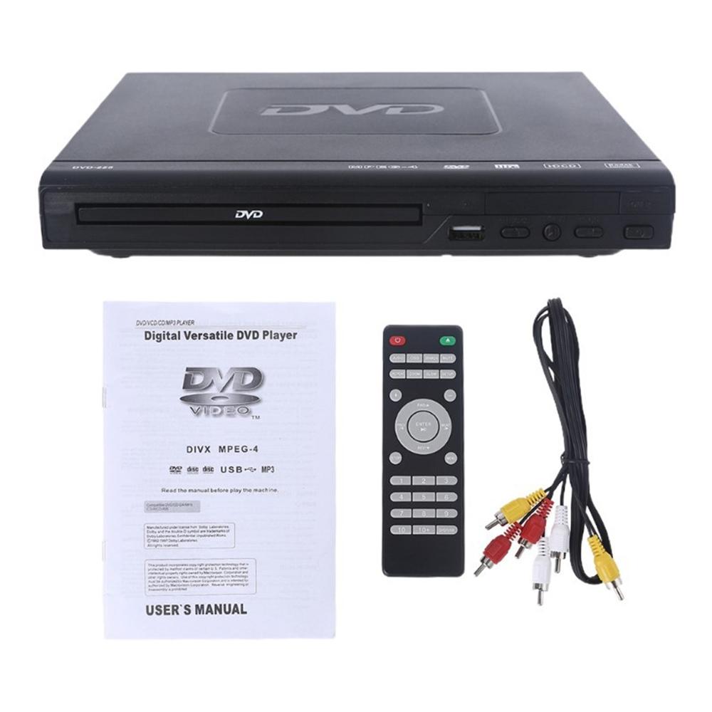 Home DVD Player / DVD/CD Disc Player — Digital Multimedia Player with AV Output and Remote Control