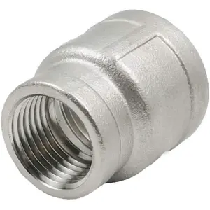 Beduan Stainless Steel Reducer Coupling, 1-1/4" x 1" Female NPT Reducing Cast Pipe Fitting(I.D X I.D:1-5/8" x 1-1/4")