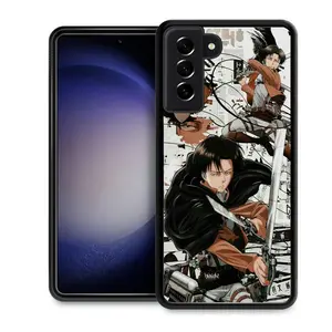Anime Manga AOT Attack On Titan Levi Mikasa Eren Phone Case for Samsung Galaxy S25 Ultra S25 S24 S23 S22 Plus Ultra FE Soft TPU Protaection Rugged Back Cover for Boy Girl Gifts