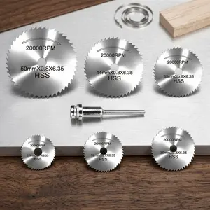 7-Piece Multi-Purpose Circular Cutting Disc Set, Precision Woodworking Saw Blades for Dual Arbor, Anti-Splash Durable Alloy Steel Cutting Wheels for Angle Grinder, Efficient Cutting Discs for Metal Wood Stone