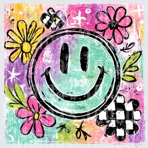 Finger Painted Smiley Face