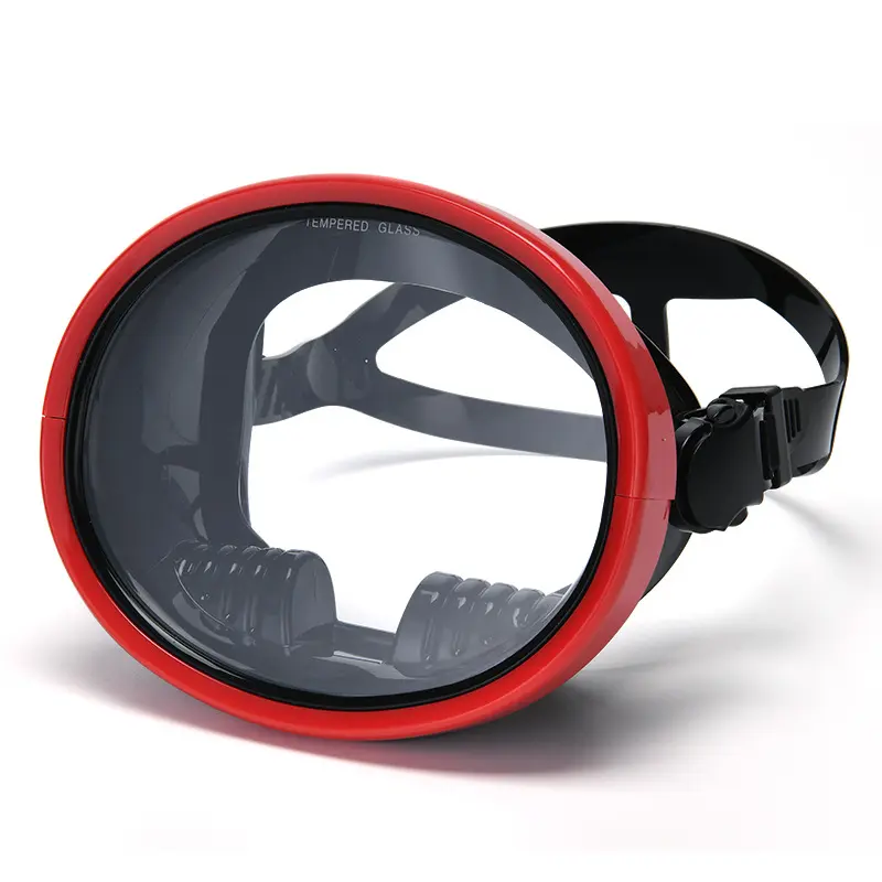 Adult Freediving Mask – Tempered Glass Elliptical High Definition Anti-Fog Scuba Diving Goggles – Wide View Silicone Snorkel Mask Diving Gear Snorkeling Gear for Men Women