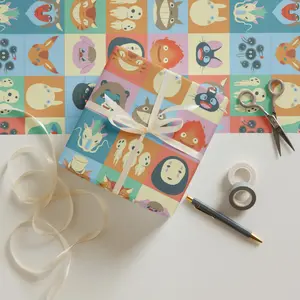 Studio Ghibli Character Wrapping Paper Classic Ghibli Wrapping Paper  For Anime Lovers Who Dream of Totoro, Howl, and Kiki’s World- Vintage Ghibli Wrapping Paper for Anime Lovers - Ghibli Gift Paper