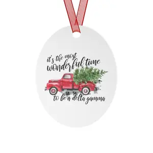 Delta Gamma Red Truck Christmas Ornaments