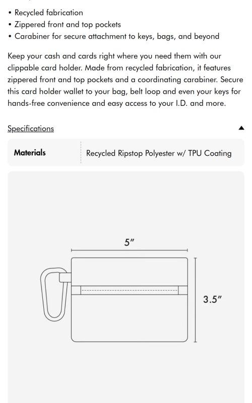 Terra Clippable Card Pouch