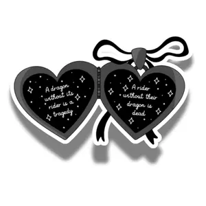 A Rider Without Their Dragon Sticker – Glossy or Glitter – Waterproof