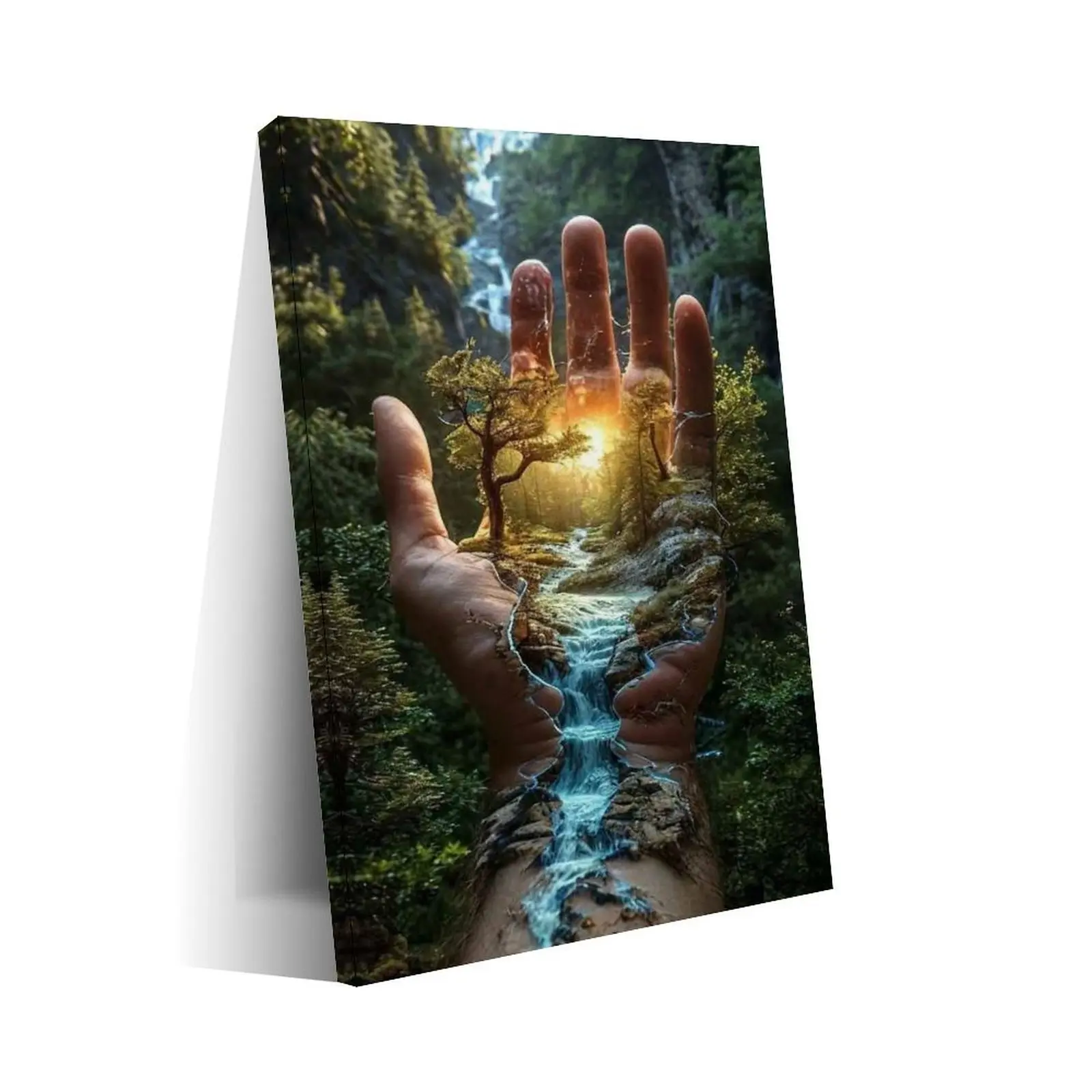 Artistic Earth Canvas Wall Art Photo Print - Eco-Friendly Poster, Home Decor for Bedroom, Living Room - Available in 16x24inch(40x60cm), 20x30inch(50x75cm), 24x36 inches