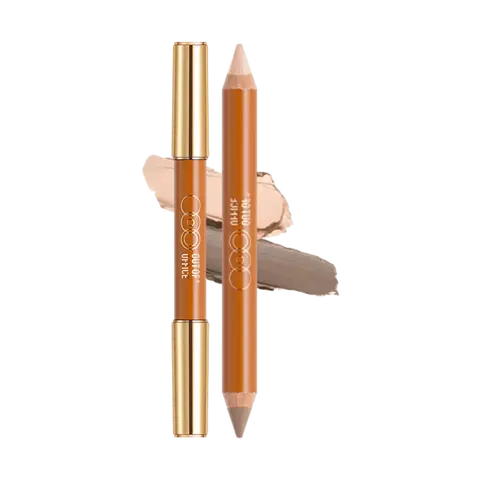 OUT OF OFFICE Dual-Ended Contour Stick - Highlight & Conceal for All Skin Tones #01 Bright Skin + Cement Gray