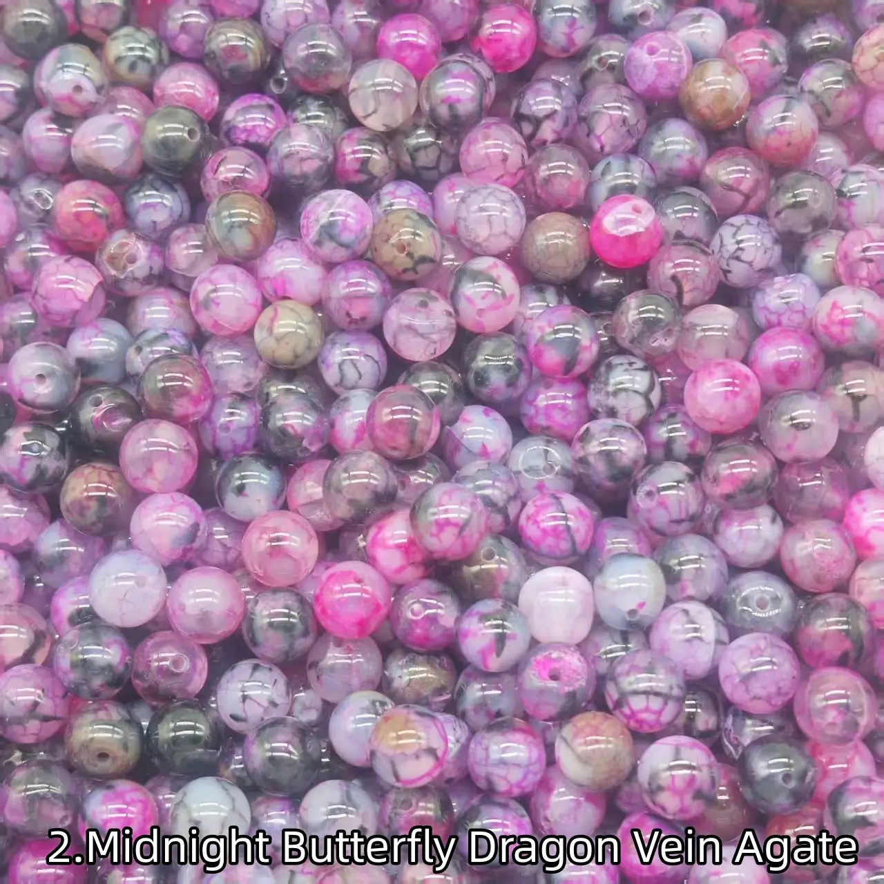 【8mm】Crystal Beads; 1 Order=16Spoons(can make 8bracelets )