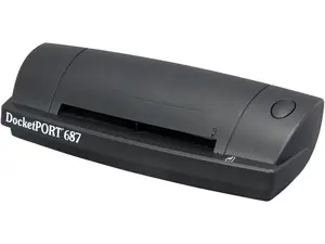 Ambir DocketPort 687 DP687 48-bit internal color, outputs 24-bit true color, 8-bit grayscale & 1-bit B&W CMOS CIS (Contact Image Sensor) Duplex 600 dpi Optical Scanners - Specialized