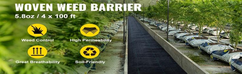GARVEE 3.24oz 3ft x 300ft Weed Barrier Gardening & Landscape Mat