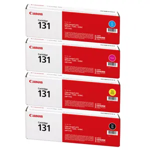 Genuine OEM 131 Toner Cartridge Pack - Black Cyan Magenta Yellow - Standard Yield - 4 Pack - Compatible with Color imageCLASS MF624Cw MF628Cw MF8280Cw LBP7110Cw - Up to 1500 Pages Each