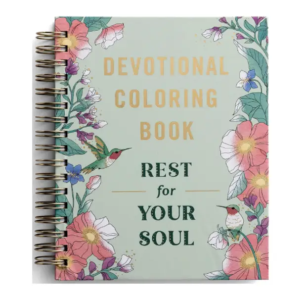 Rest For Your Soul: Devotional Coloring Book Spiral-bound easy coloring