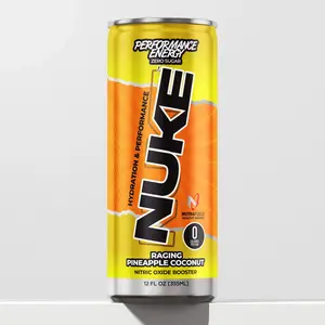 NUKE Pineapple Coconut Performance Energy Hydration & Performance 12 oz Beverage with Nitric Oxide Recovery Dynamine for Sustained Boost Zero Sugar