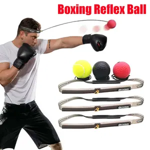 Head-mounted Boxing Speed Ball with Strap, PU Foam Solid Magic Ball for Boxing Reaction Speed Training, Boxing Rubber Ball, Suitable for Agility and Reaction Training, Comes with A Sweat-absorbing Strap, Fitness Equipment Accessory