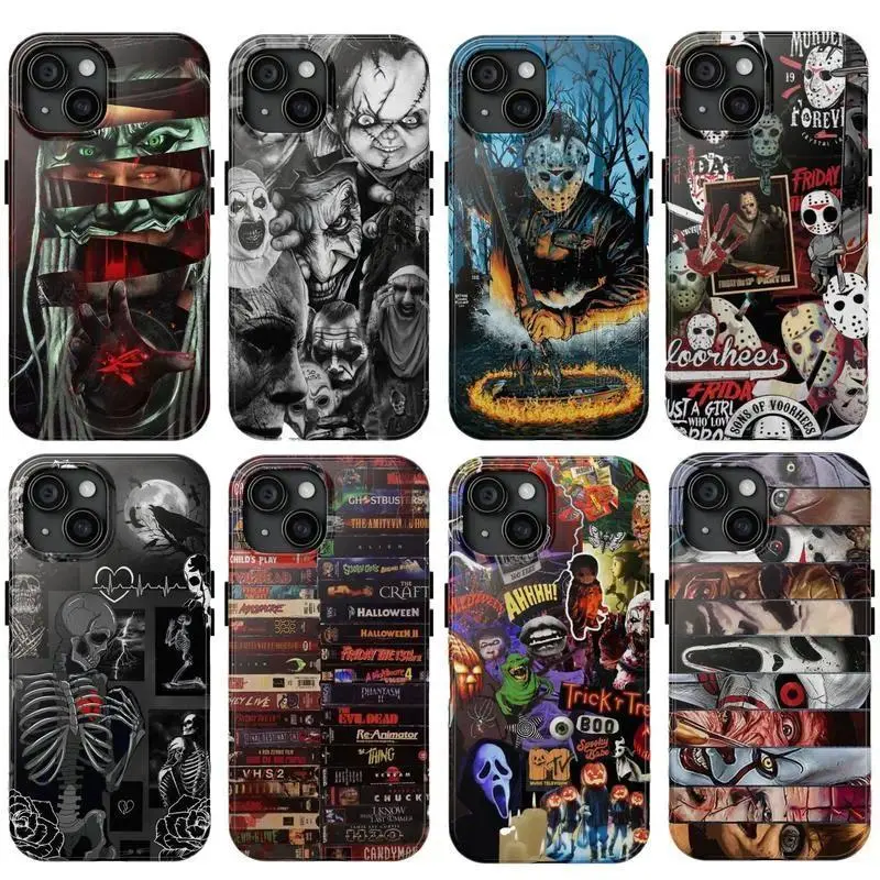 Horror Halloween Phone Case / Halloween Scream Phone Case - Compatible for iPhone17 ProMax /16/15/14/13/12/11 Plus for Samsung phones, suitable for both men and women, Durable Protection