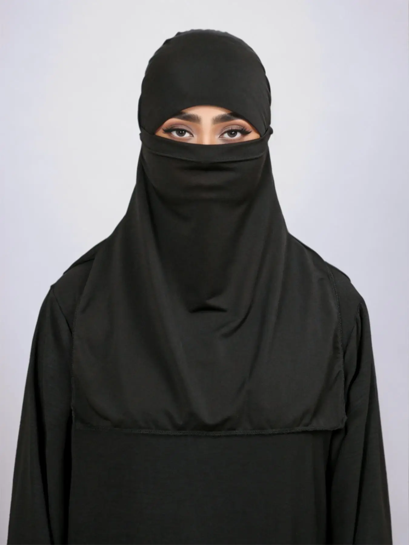 Women's Solid Color Modal Hijab, Modesty Comfortable Breathable Face Covering Hijab, Multifunctional Muslim Headscarf for Daily Wear