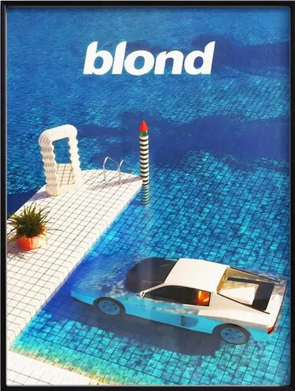 [NO FRAME] Frank Ocean "Blond" Album Poster, Music Cover Wall Art Print, Minimalist Aesthetic Decor for Bedroom, Studio & Home, Music Room Decor, Album Cover Art, Music Lover Gift