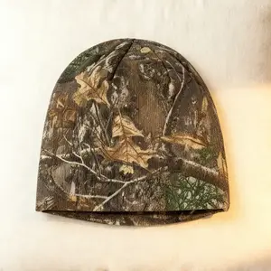 Camouflage Beanie Skull Knit Hat for All Seasons - Rugged Outdoor Look & Versatile Cold Weather Wear