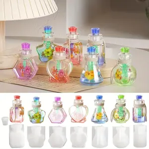 DIY Blessing & Aromatherapy Sandflow Jar Silicone Mold, Resin Drift Bottle Handmade Mould, Craft Making Tool for Home Decor