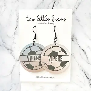 Viper Acrylic Soccer Earrings