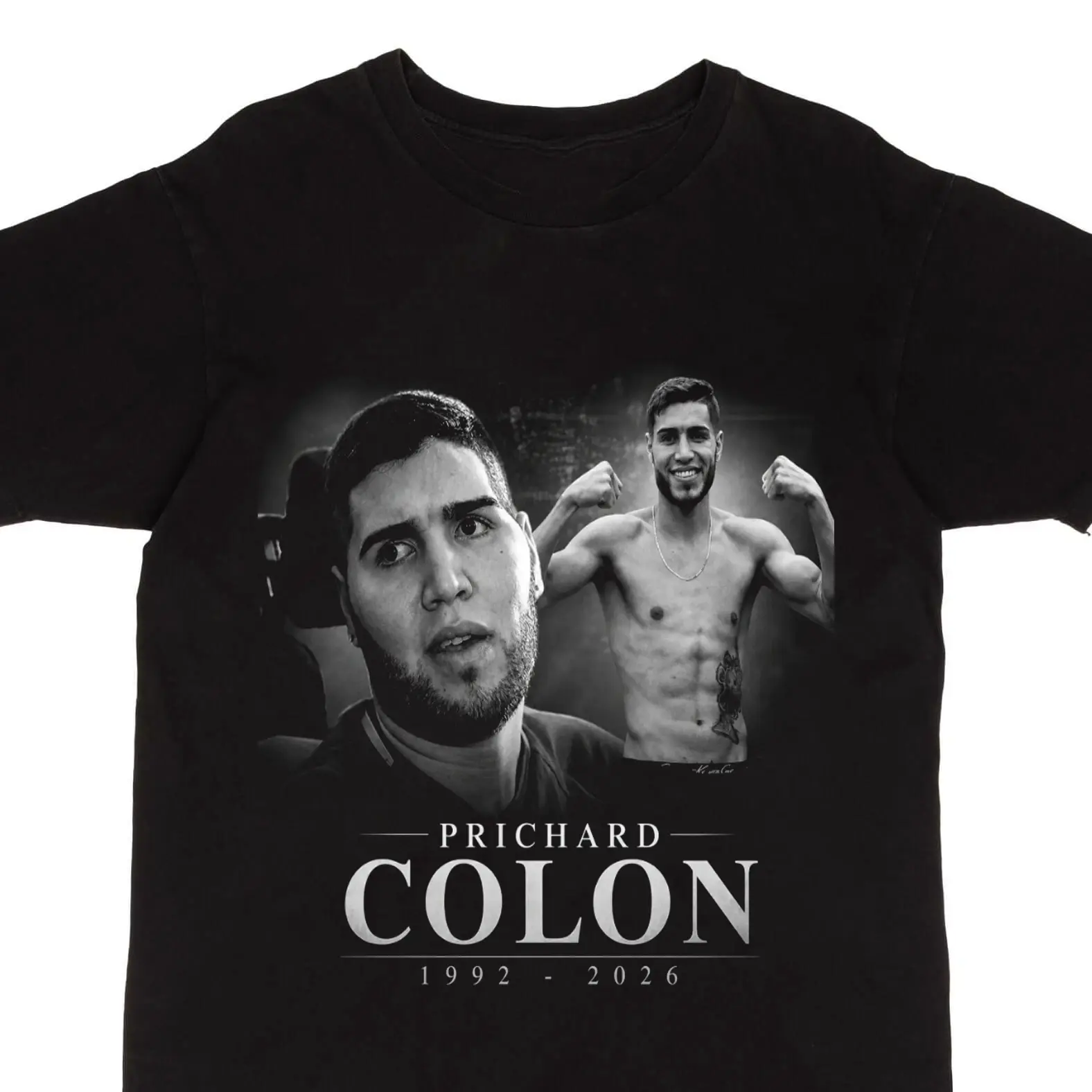 Vintage Prichard Colon Tribute T-Shirt Boxing Graphic Tee Heavyweight Combed Cotton Crewneck Streetwear Memorial Shirt Boxing Fan Gift Idea Black 1992-2026
