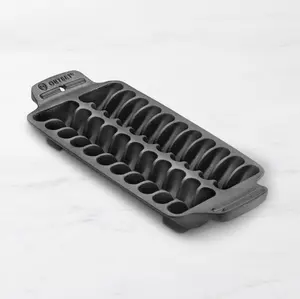Cast Iron Shrimp Grill and Serving Pan - Pre-Seasoned, Oven-Safe Up to 450 Degrees, 22 Jumbo Shrimp Capacity, Easy to Use and Care, 6.25” x 13.25” x 2”, 5.32 lb, Cookware - Oil