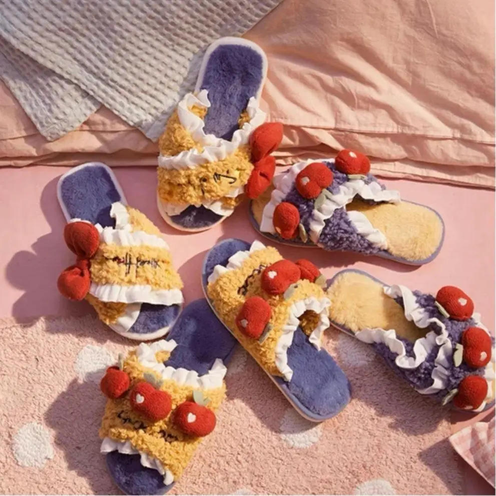 Halloween Princess Slippers - Plush Warm Soft Fluffy Cute Slippers for Indoors and Outdoors