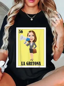 100% Cotton Unisex Funny Mexican Design for Latinas - La Gritona T-Shirt