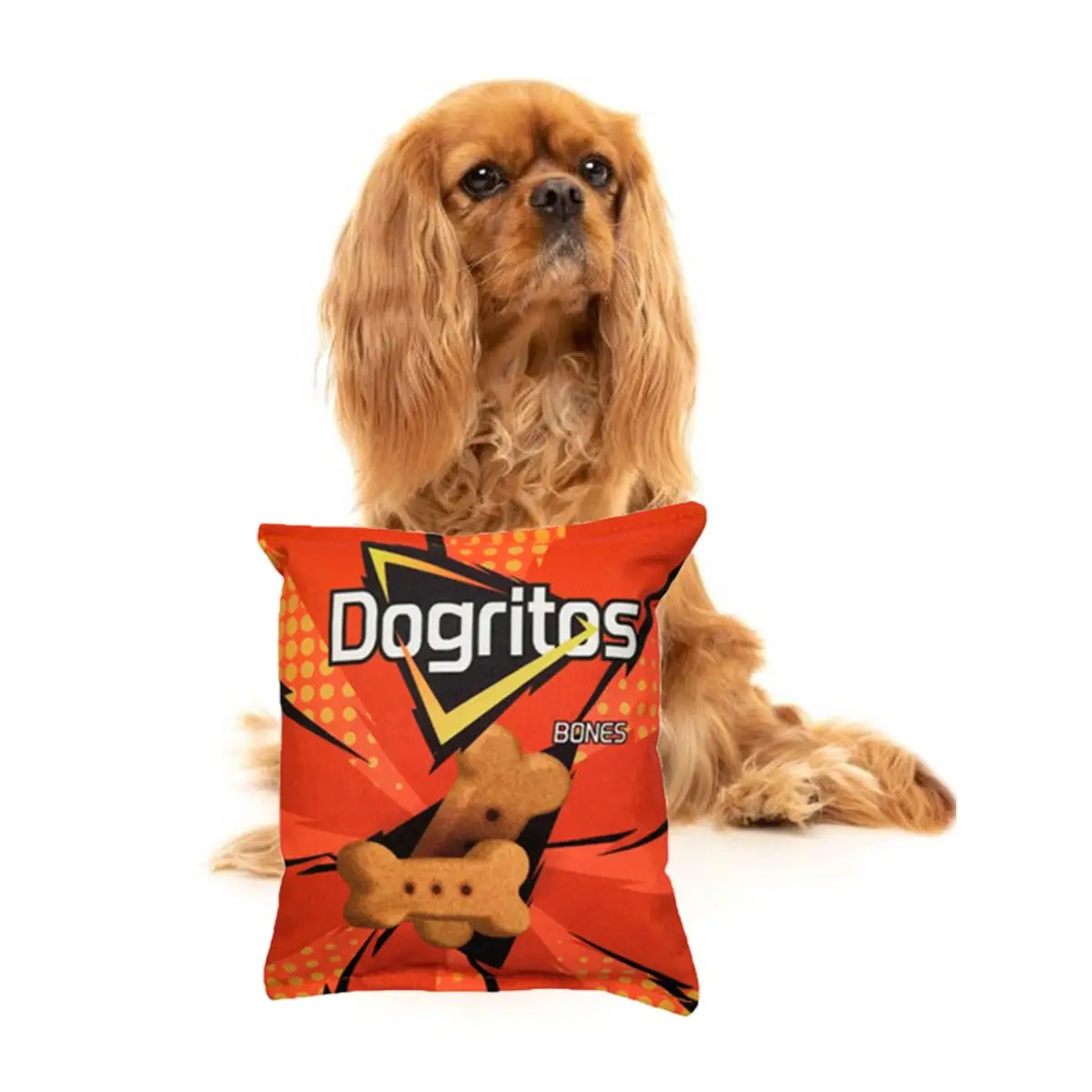 Potato Chip Bag Design Dog Snack Squeaky Toy, 1 Count Pet Chew Toy, Durable Dog Treats, Interactive Dog Treats, Fun Gifts for Dogs
