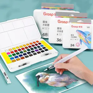 Solid Watercolor Paint Set, Mixed Colors, Portable Art Supplies, Ideal for Beginners & Artists, Sketching & Painting