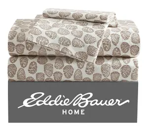 Eddie Bauer Lit tle Creek Pine Cone Beige Cott on Full Sheet S