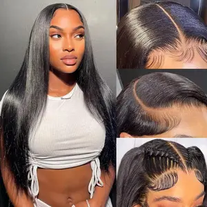 Tinashe Human Hair 6×5 Pre-Cut HD Lace Wear & Go Glueless Pre-Bleached Knots Pre-Plucked Hairline Straight Wig Lace Closure Wig Hair Beginner Friendly