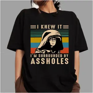 I knew I was trapped.T-shirt inspired by dark helmet space balls from movies, unisex patterned T-shirt