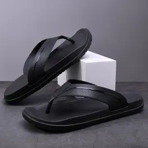 Foot Heaven! Black Flip-Flops with Cloud-Like Comfort, High-Rebound Thick Sole, Waterproof & Non-Slip, Perfect for Beach & Pool, Summer Essentials Shoe Boy sandals men sandals men Footwear Nail Dance