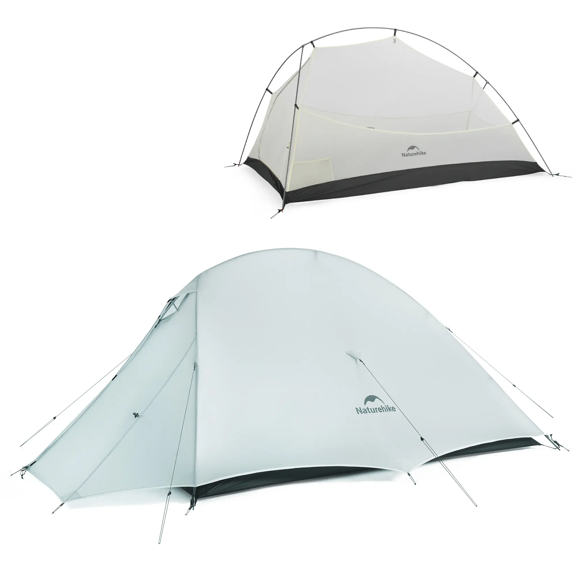 Naturehike Cloud Up UL 1-2 Person Ultralight Backpacking Tent - Hiking Gear for Backpackers, Double-Wall Waterproof Camping Tent with Aluminum Poles, Minimalist Compact Shape Headroom Fit Shelter for Hiking, Bikepacking