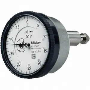 Mitutoyo 0.2" Range, 0-50 Dial Reading, 0.001" Graduation Dial Drop Indicator 40mm Dial, 1/2" Range per Revolution, 0.001" Accuracy, Revolution Counter 1166A